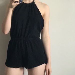 Black Low backed romper